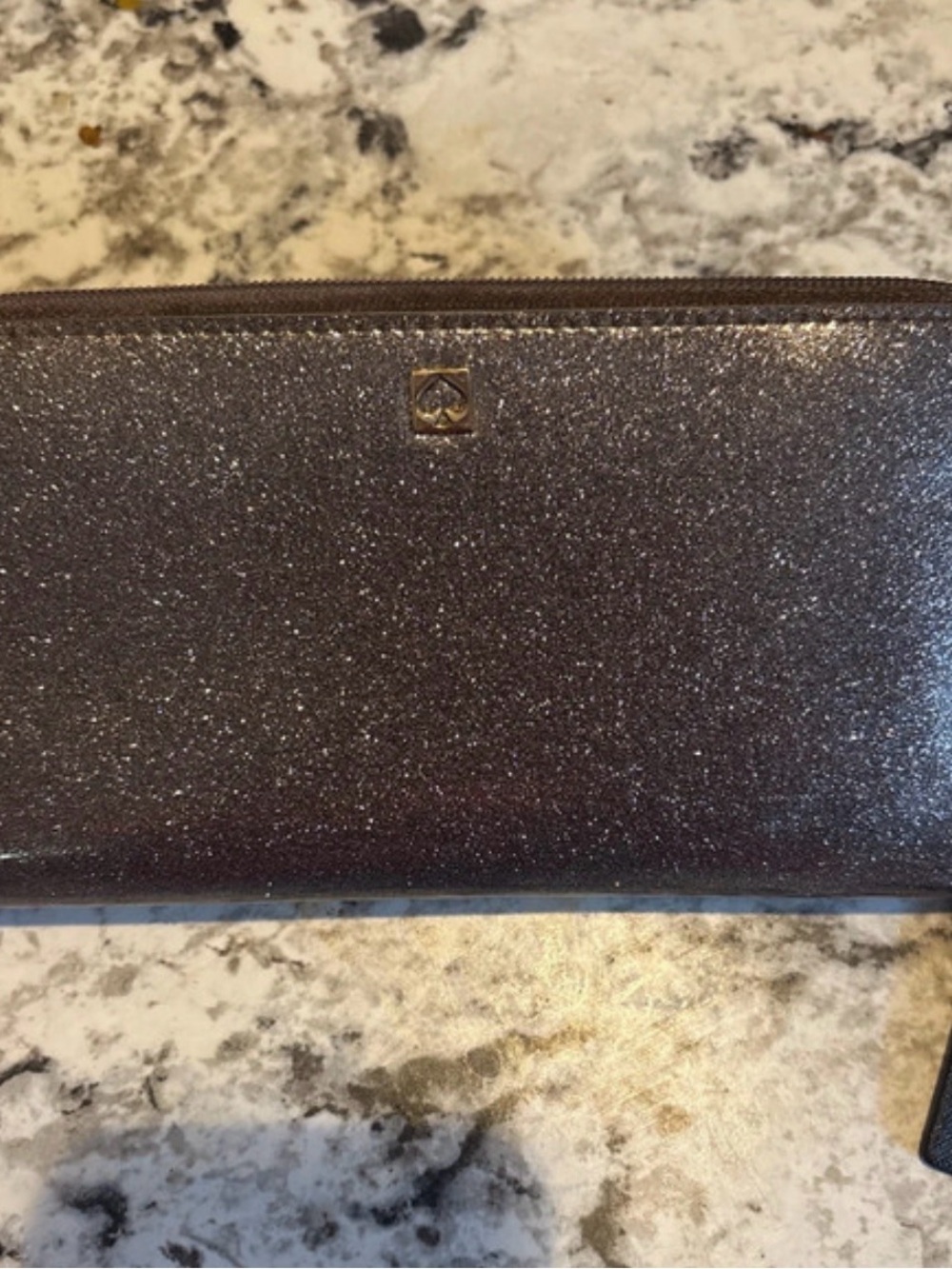 Sparkle Zip Wallet - Grey Glitter